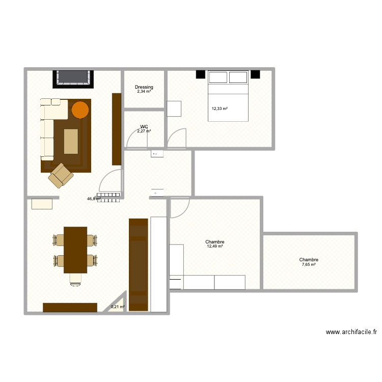 202 SAINT MARTIN. Plan de 7 pièces et 84 m2