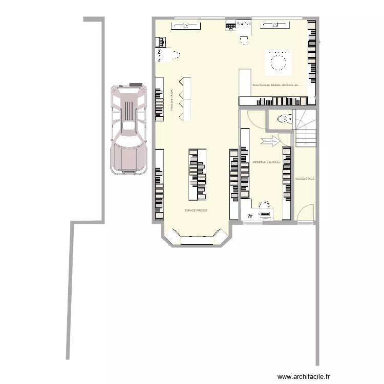 RDC TABAC RDC AMENAGEMENT APRES TVX 2. Plan de 