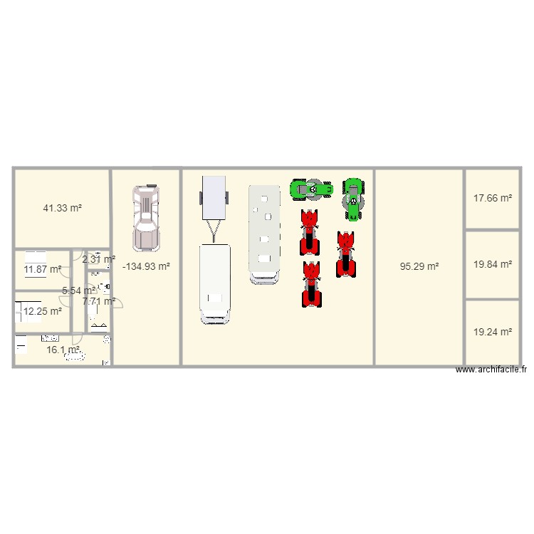 PROJET HANGAR 15X38. Plan de 0 pièce et 0 m2