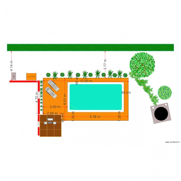 projet implantation piscine 3. Plan de 0 pièce et 0 m2