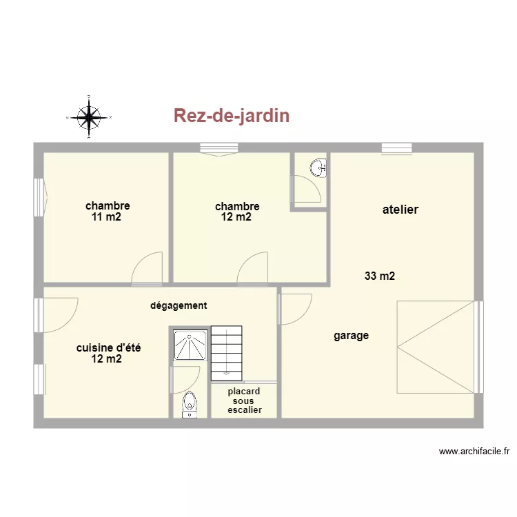 rez de jardin Mondoloni. Plan de rez de jardin Mondoloni. Plan de