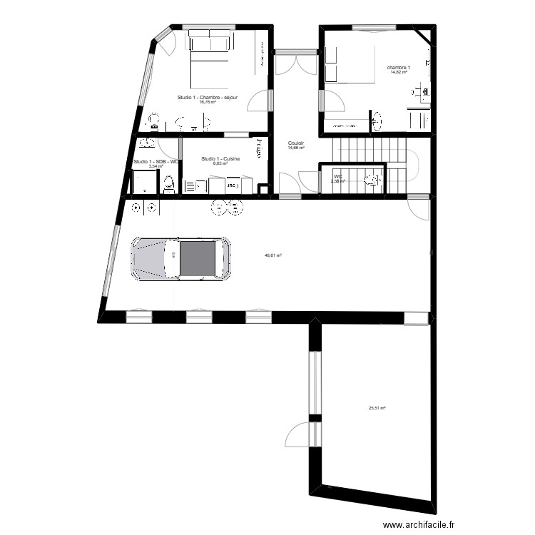 cadinot agencement v5. Plan de 30 pièces et 274 m2