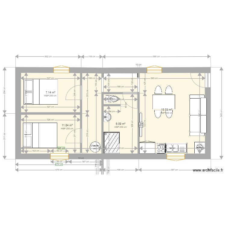 etage parisot . Plan de 0 pièce et 0 m2