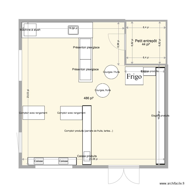 Kiosque 24 x 24 . Plan de 0 pièce et 0 m2
