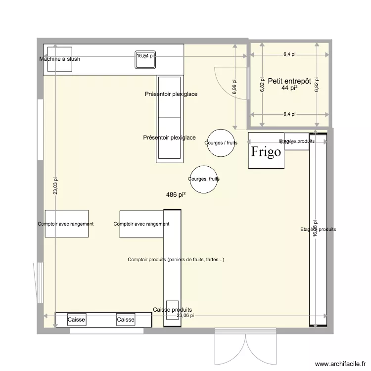 Kiosque 24 x 24 . Plan de 