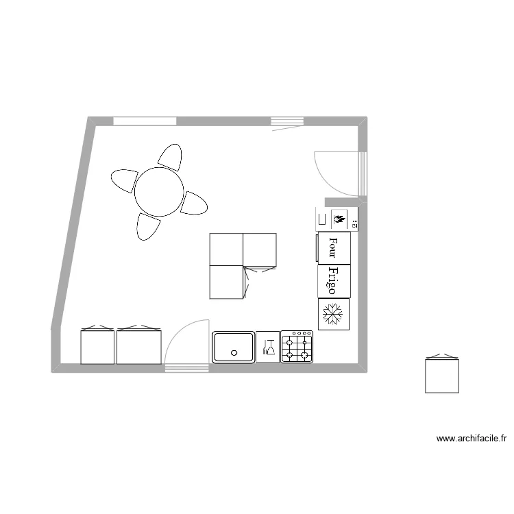 cuisine titou. Plan de 