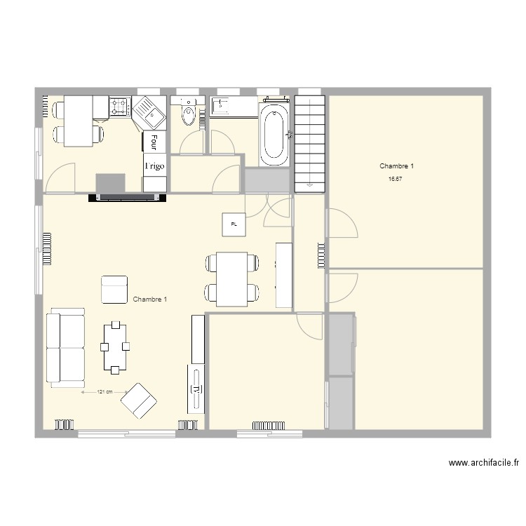 Maison Actuelle 1. Plan de 0 pièce et 0 m2