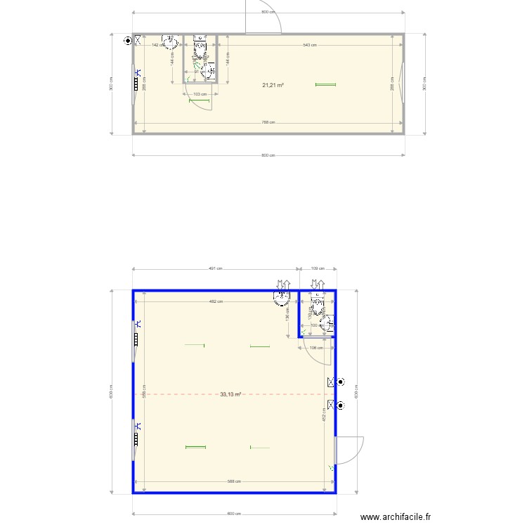 Sita SCRL. Plan de 4 pièces et 57 m2