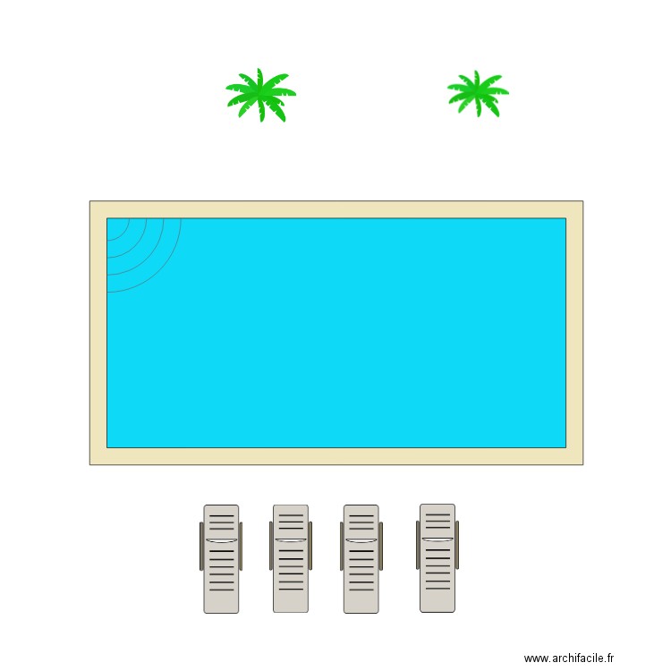 piscine. Plan de 0 pièce et 0 m2