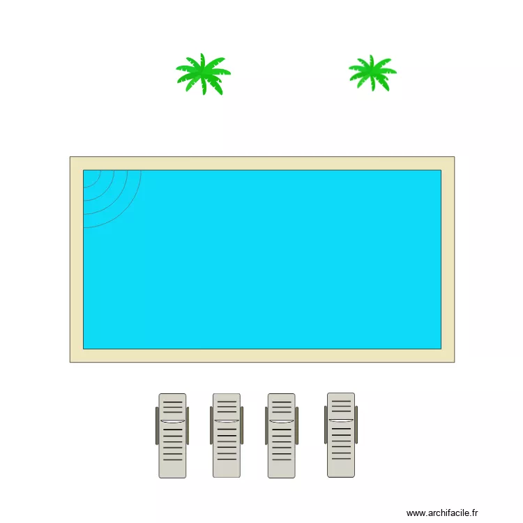 piscine. Plan de 