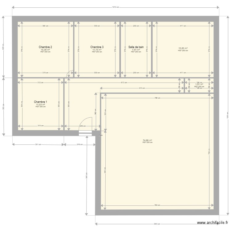 KIRTEKE. Plan de 7 pièces et 138 m2