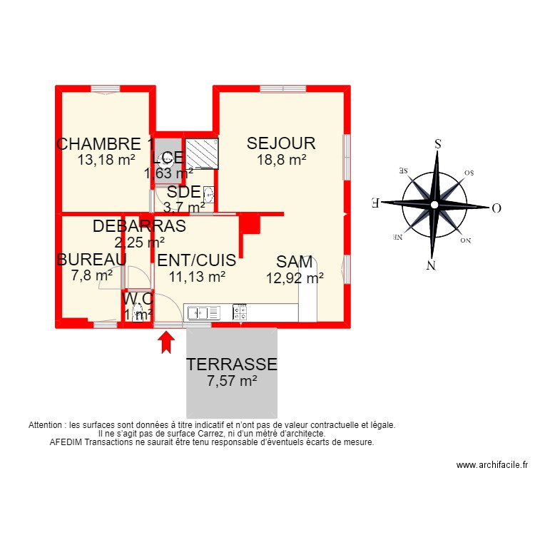 BI 11087 - . Plan de 16 pièces et 95 m2