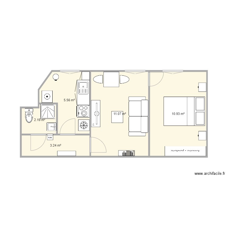 f2 vichy3 plafond. Plan de 0 pièce et 0 m2