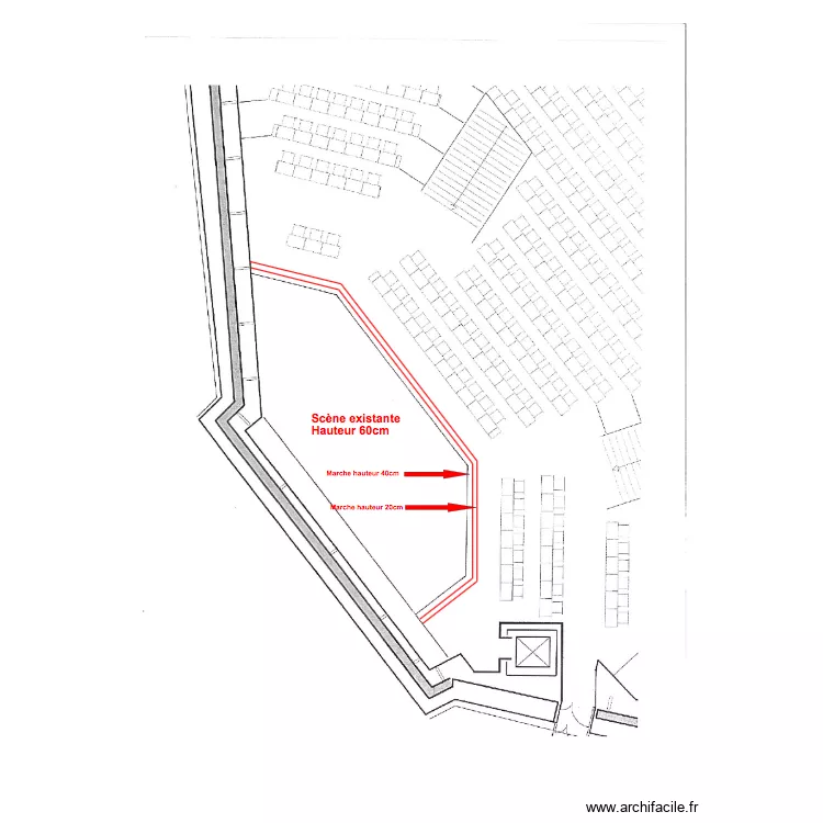 Sc&egrave;ne OMPI. Plan de 