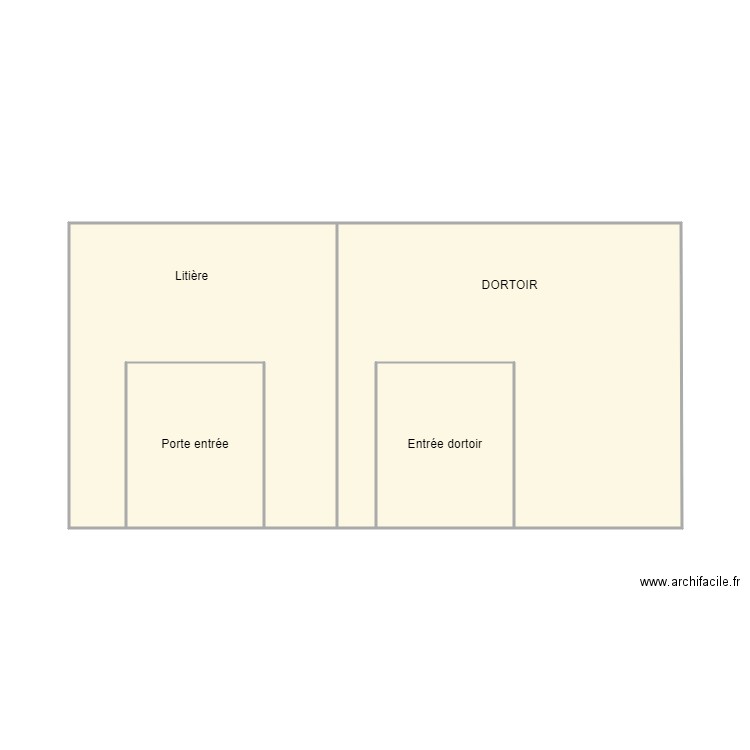 Niche Shanti de face. Plan de 0 pièce et 0 m2