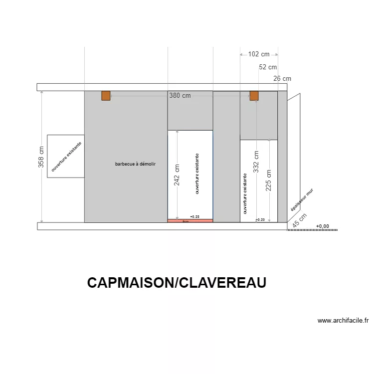CLAVEREAU (dernier). Plan de 