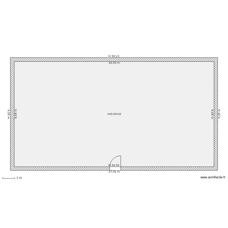 Surface brute. Plan de 