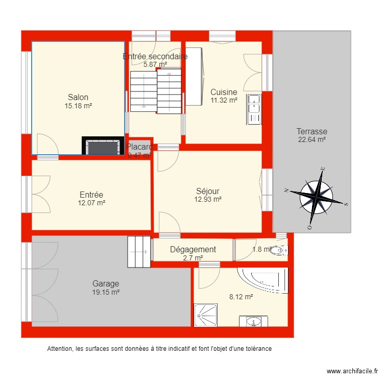 BI 6142 RDC non côté. Plan de 0 pièce et 0 m2