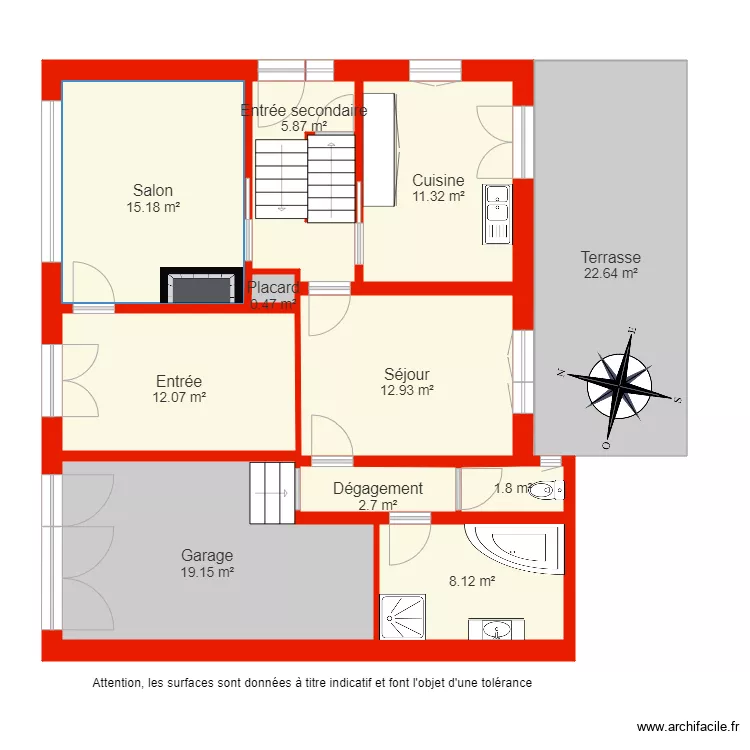 BI 6142 RDC non côté. Plan de BI 6142 RDC non côté. Plan de