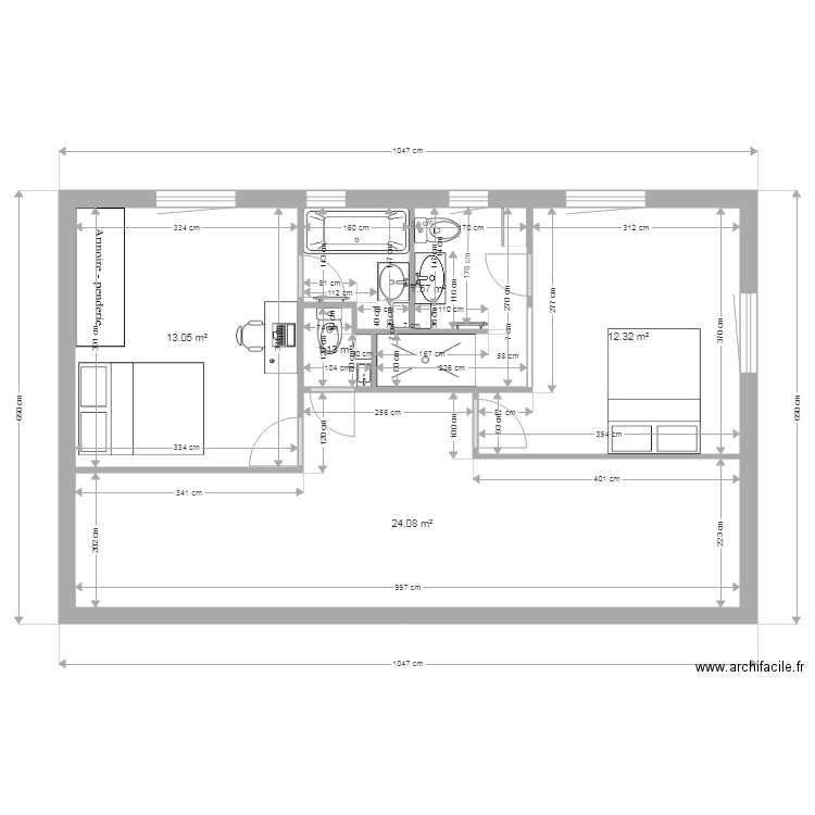 fouque  2 aix sdb projet. Plan de 0 pièce et 0 m2