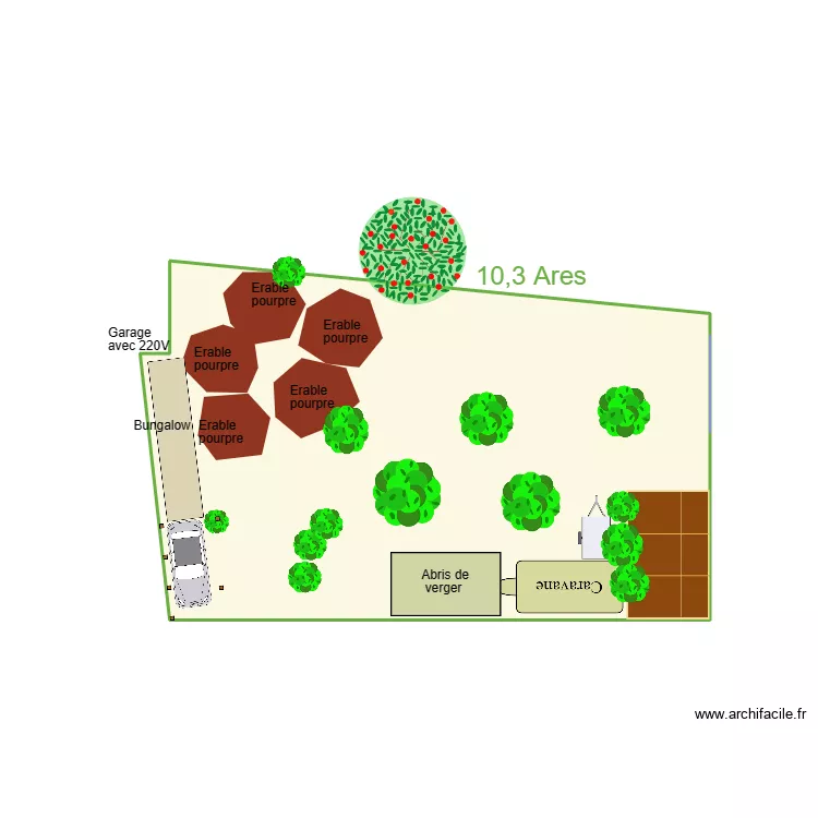 Am&eacute;nagement verger 07. Plan de 