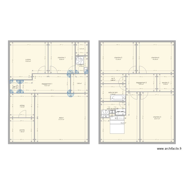 cologne identique. Plan de 0 pièce et 0 m2