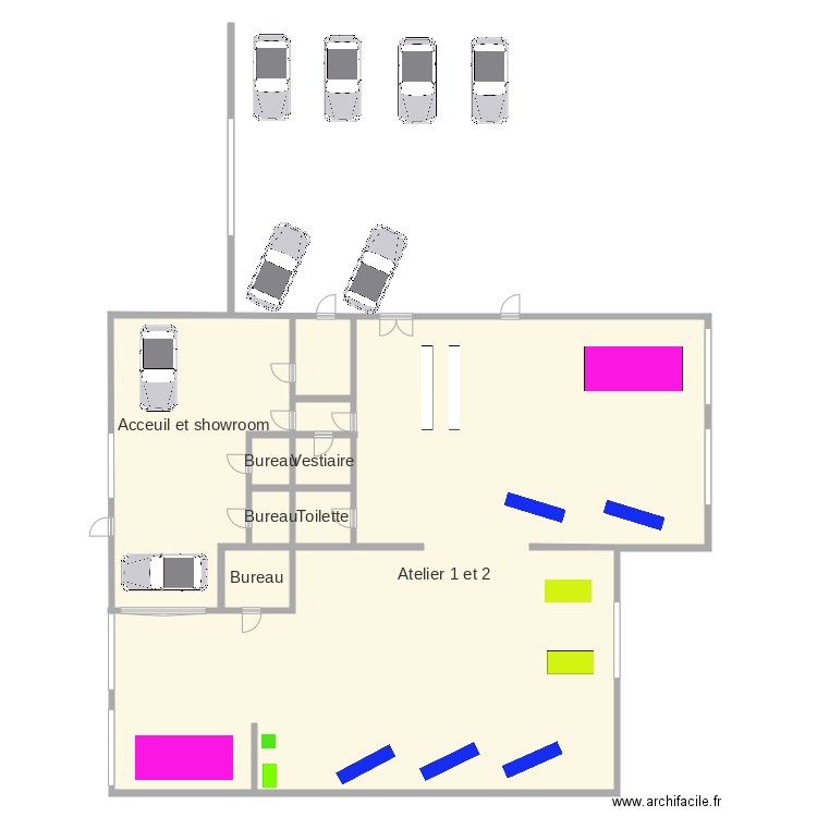 Garage automobile. Plan de 0 pièce et 0 m2