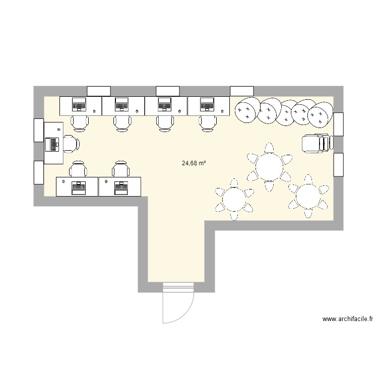 salle informatique final. Plan de 0 pièce et 0 m2
