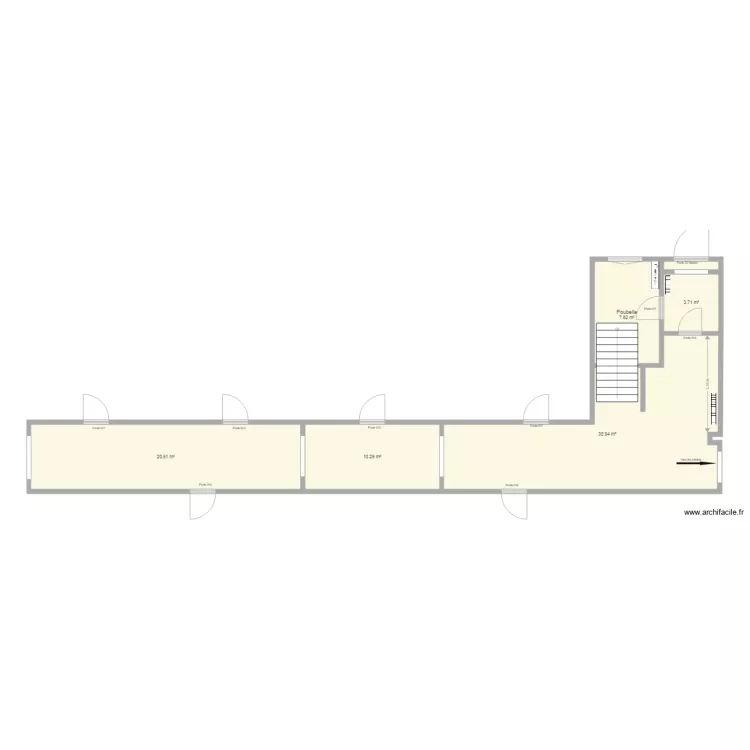 sous sol corridor. Plan de 