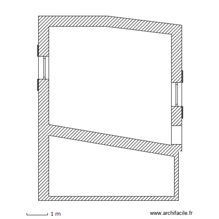 Maison nue. Plan de 