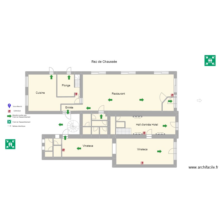 restaurant. Plan de 0 pièce et 0 m2