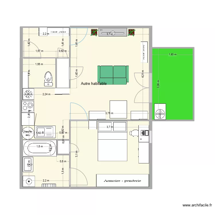 plan appartement maman2. Plan de 