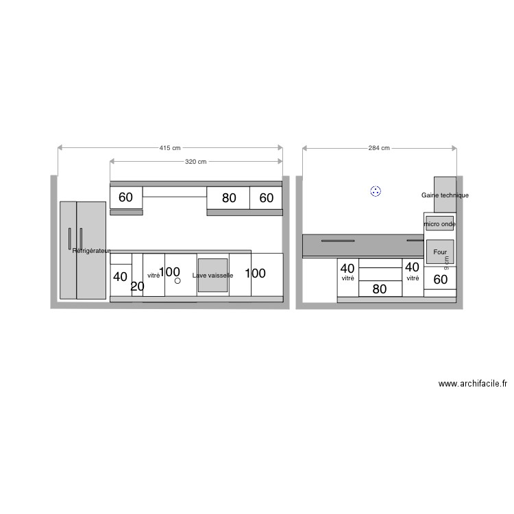 Plan cuisine Fong. Plan de 0 pièce et 0 m2