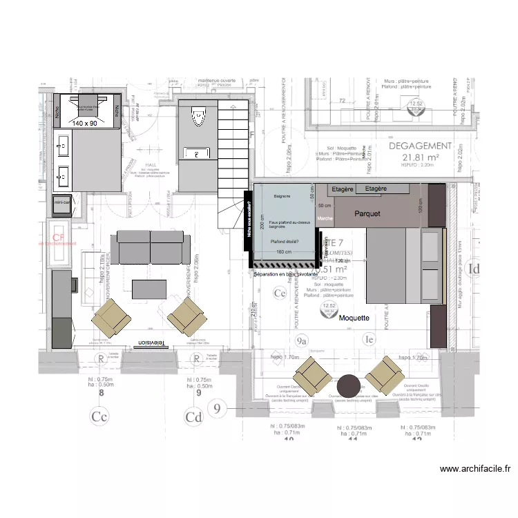 Bed 7 bath A. Plan de 