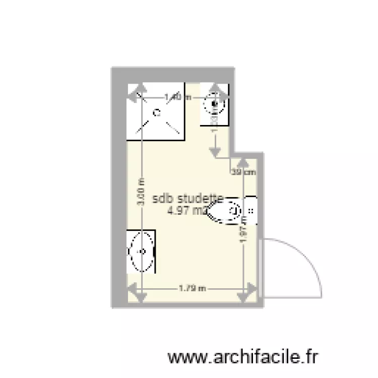 sdb studette. Plan de 