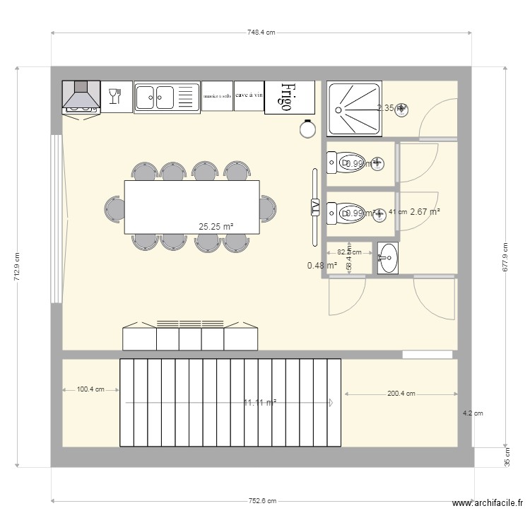 plan cuisine et wc MVO - v1. Plan de 0 pièce et 0 m2