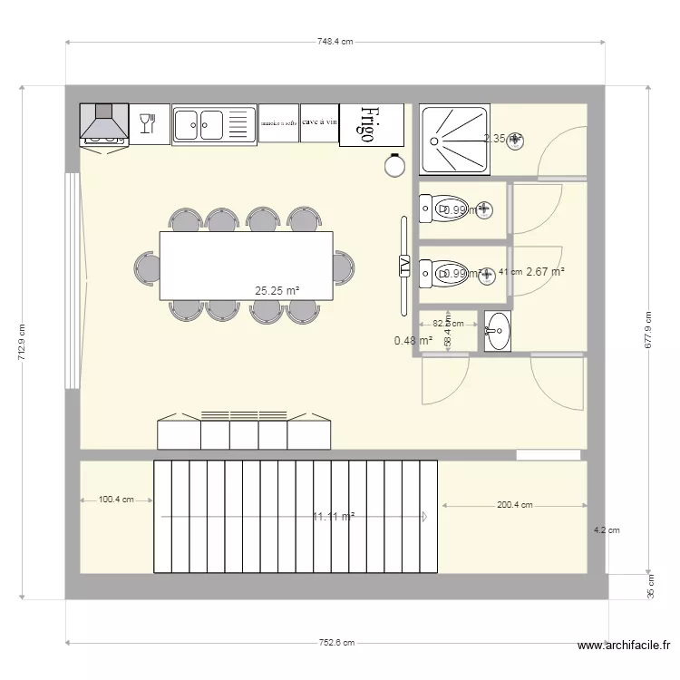 plan cuisine et wc MVO - v1. Plan de 