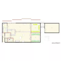 creche 14 avec bureau int&eacute;rieur et entr&eacute;e fa&ccedil;ade