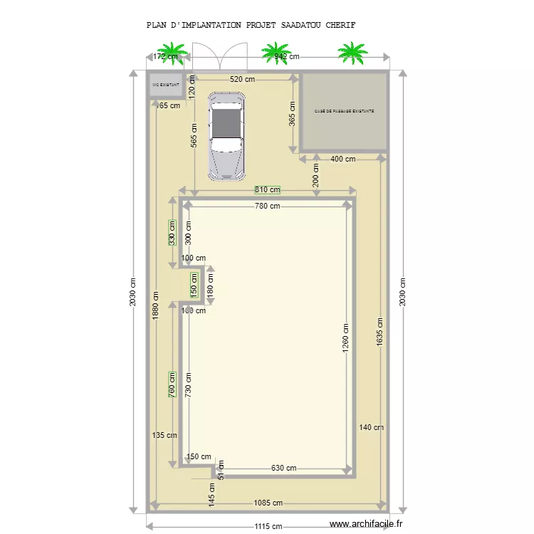 PLAN D'IMPLANTATION SAADATOU CHERIF. Plan de PLAN D'IMPLANTATION SAADATOU CHERIF. Plan de