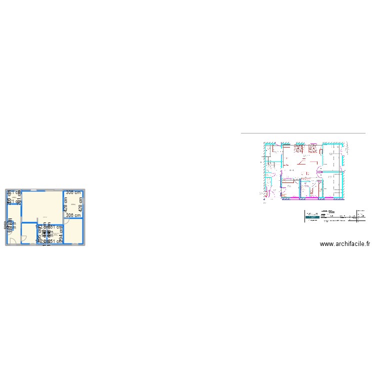 Paimboeuf. Plan de 5 pièces et 134 m2