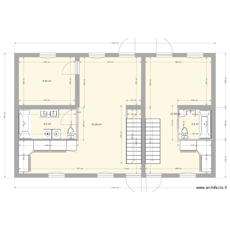 Tucquegnieux rdc modifié. Plan de 0 pièce et 0 m2