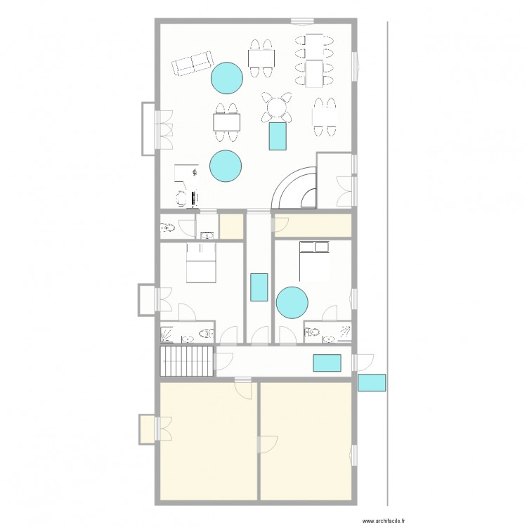 HOTEL MOUX RDC Circulations. Plan de 0 pièce et 0 m2