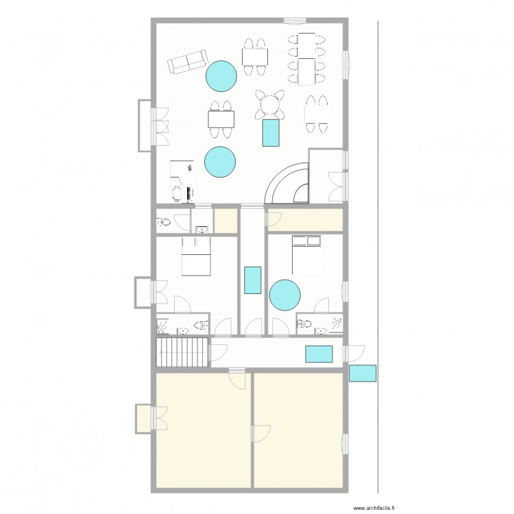 HOTEL MOUX RDC Circulations. Plan de 0 pièce et 0 m2