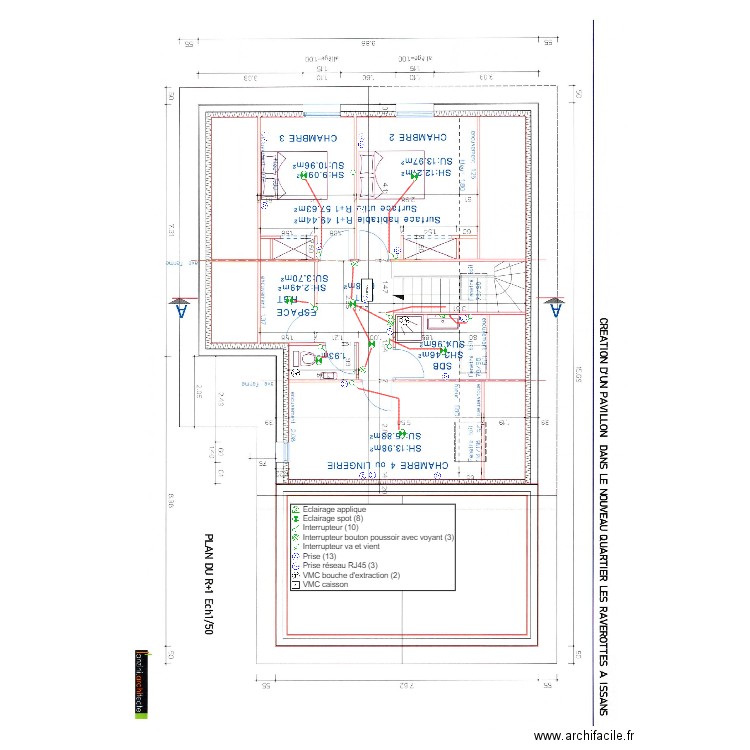 ETAGE ISSANS. Plan de 0 pièce et 0 m2