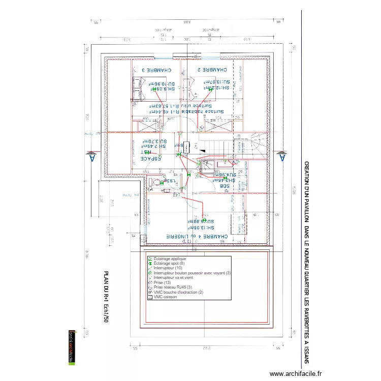 ETAGE ISSANS. Plan de 