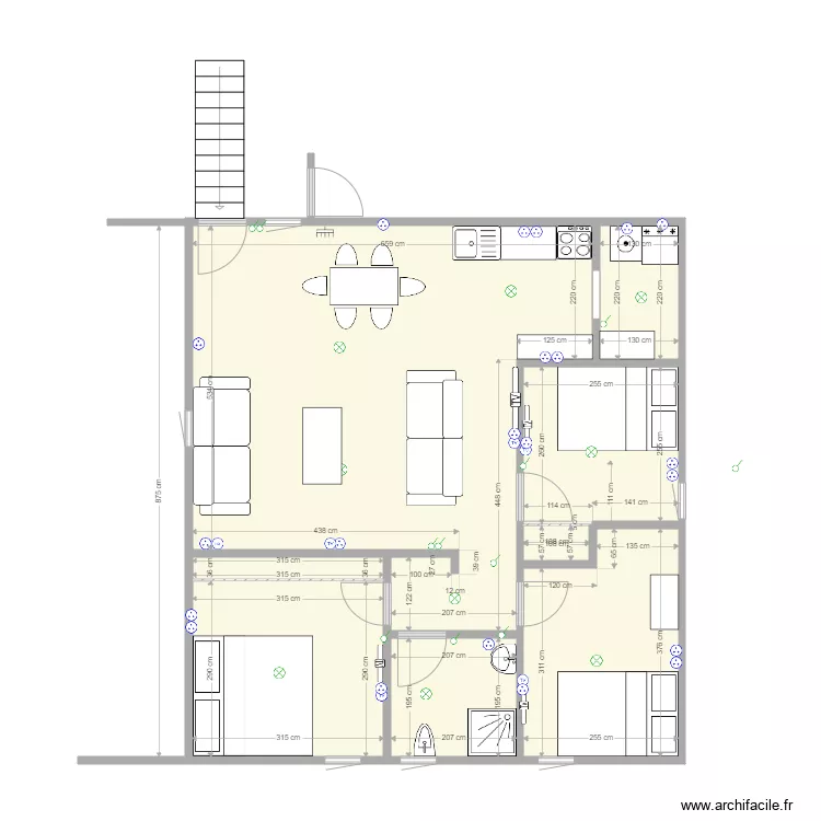apartamento n1. Plan de 