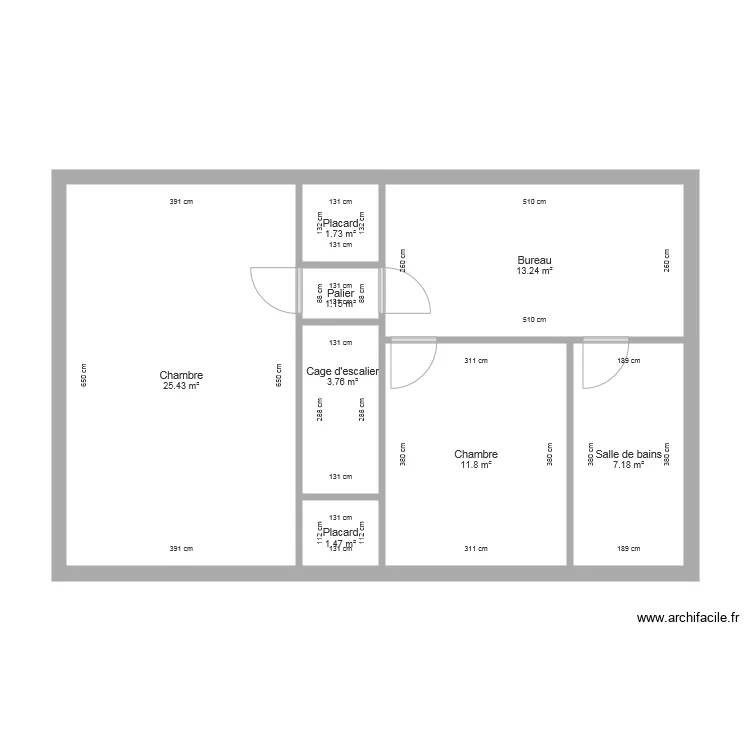 Plan 2&egrave;me &eacute;tage. Plan de 