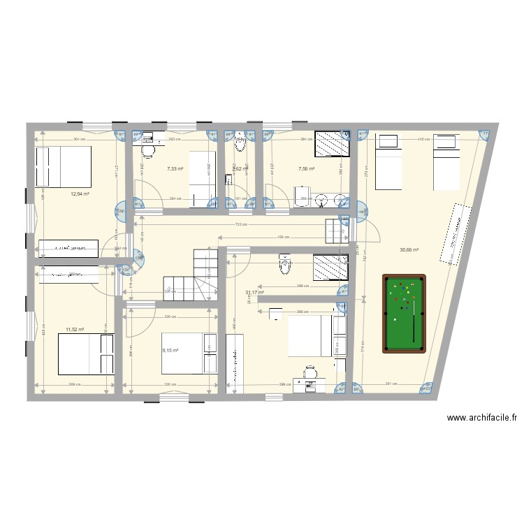 Lucie 1er étage St ARCONS. Plan de 0 pièce et 0 m2