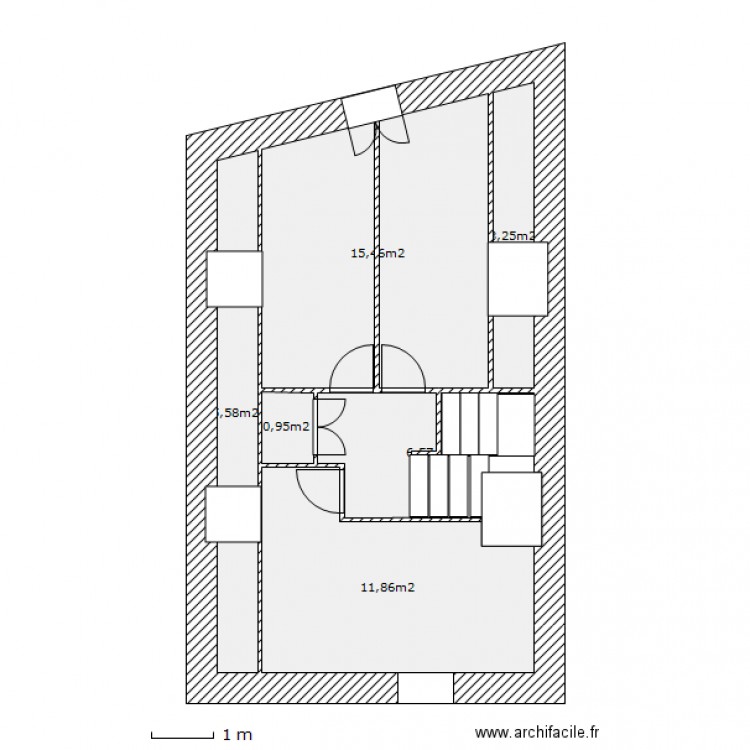 Etage futur. Plan de 0 pièce et 0 m2