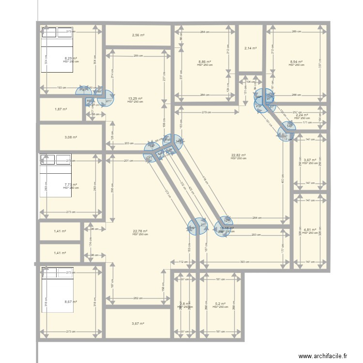 plan 1. Plan de 0 pièce et 0 m2